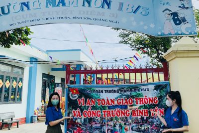 Mô hình “ cổng trường bình yên “ của chi đoàn trường mầm non 18/3